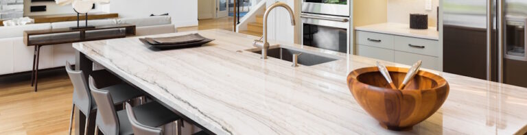 close up on kitchen counter